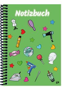 Produktbild: A 4 Notizbuch Manga Items, grün, blanko