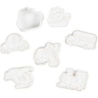Produktbild: Creativ Company Ausstecher mit Stempelgriff, Transport, Gr&ouml;&szlig;e 3,5-5,5 cm, Wei&szlig;, 6 Stk