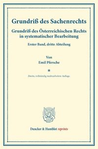 Produktbild: Grundri&szlig; des Sachenrechts.
