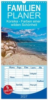 Produktbild: Familienplaner 2027 - Korsika - Farben einer wilden Sch&ouml;nheit mit 5 Spalten (Wandkalender, 21 x 45 cm) CALVENDO