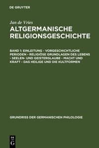 Produktbild: Jan de Vries: Altgermanische Religionsgeschichte / Einleitung  Vorgeschichtlich