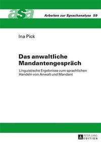 Produktbild: Das anwaltliche Mandantengespraech