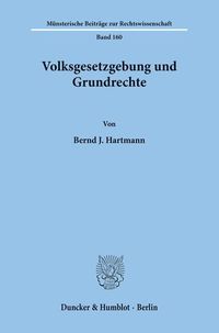 Produktbild: Volksgesetzgebung und Grundrechte.