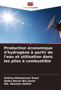 Produktbild: Production &eacute;conomique d'hydrog&egrave;ne &agrave; partir de l'eau et utilisation dans les piles &agrave; combustible