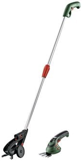 Produktbild: Bosch Home and Garden 0600833109 Isio Akku Grasschere, Teleskopstiel inkl. Akku, inkl. Ladeger&auml;t, mit Verl&auml;ngerung, inkl. Grasscherenvorsatz 3.6 V