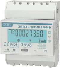 Produktbild: ORBIS Zeitschalttechnik kW-Z&auml;hler OB7010002 Wechselstromz&auml;hler digital 100 A MID-konform: Ja 1 St.