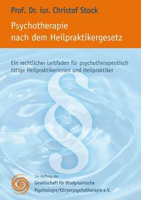 Produktbild: Psychotherapie nach dem Heilpraktikergesetz