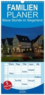 Produktbild: Familienplaner 2026 - Blaue Stunde im Siegerland mit 5 Spalten (Wandkalender, 21 x 45 cm) CALVENDO