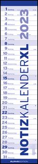 Bild vom Artikel Notizkalender XL BLAU 2023 - Streifenkalender 15x64 cm - Wandplaner - Küchenkalender - schmales Design - eine Spalte - Langplaner vom Autor 