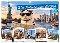 Produktbild: Eine Katze reist um die Welt (Wandkalender 2027 DIN A3 quer), CALVENDO Monatskalender
