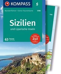 Produktbild: KOMPASS Wanderf&uuml;hrer Sizilien und Liparische Inseln, 60 Touren mit Extra-Tourenkarte
