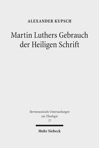 Produktbild: Martin Luthers Gebrauch der Heiligen Schrift