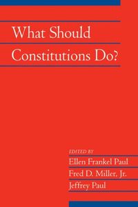 Produktbild: What Should Constitutions Do?