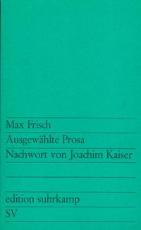 Bild vom Artikel Ausgewählte Prosa vom Autor Max Frisch