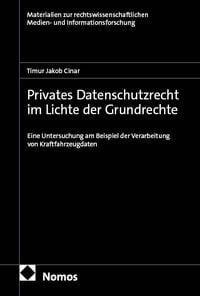 Produktbild: Privates Datenschutzrecht im Lichte der Grundrechte