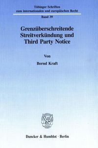 Produktbild: Grenz&uuml;berschreitende Streitverk&uuml;ndung und Third Party Notice.