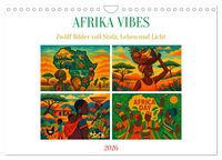 Produktbild: AFRIKA VIBES &ndash; Zw&ouml;lf Bilder voll Stolz, Leben und Licht (Wandkalender 2026 DIN A4 quer), CALVENDO Monatskalender