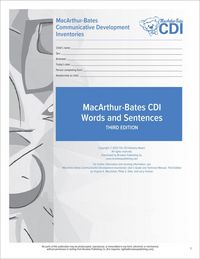 Produktbild: Macarthur-Bates Communicative Development Inventories (CDI) Words and Sentences Forms
