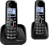 Produktbild: Amplicomms BigTel 1502 DECT-Mobilteil Freisprechen, f&uuml;r H&ouml;rger&auml;te kompatibel, Wahlwiederholung LED-Display Schwarz