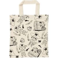 Produktbild: Creativ Company Tragetasche, Piraten, Gr&ouml;&szlig;e 27,5x30 cm, 135 g, Hellnatur, 1 Stk