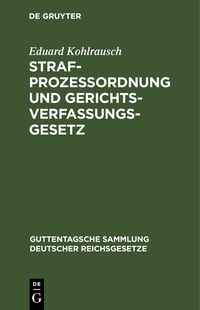 Produktbild: Strafprozessordnung und Gerichtsverfassungsgesetz