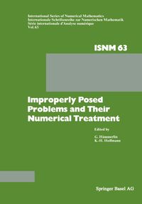 Produktbild: Improperly Posed Problems and Their Numerical Treatment