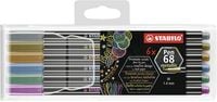 Produktbild: STABILO Premium Metallic-Filzstift -   Pen 68 metallic - 6er Pack - mit 6 verschiedenen Metallic-Farben