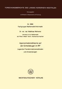 Produktbild: Approximationstheorie auf der Einheitskugel im R3