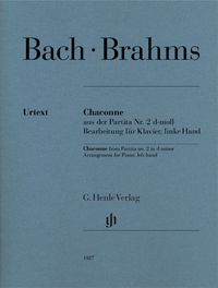 Bild vom Artikel Brahms, Johannes - Chaconne aus der Partita Nr. 2 d-moll (Johann Sebastian Bach), Bearbeitung für Klavier, linke Hand vom Autor Johann Sebastian Bach
