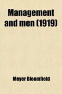 Produktbild: Management and Men (1919)