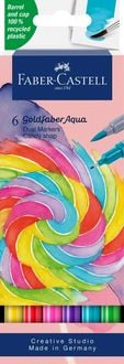 Produktbild: Faber-Castell Tuschestift Dual Marker Goldfaber Aqua, Candy Shop, 6er Set
