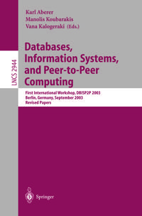 Produktbild: Databases, Information Systems, and Peer-to-Peer Computing