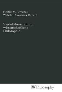 Produktbild: Vierteljahrsschrift fur wissenschaftliche Philosophie