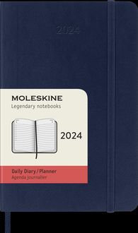 Tageskalender Medium - 2024 - Medium Daily Diary - 12M - Blue - Taschenbuch  - LIBRO