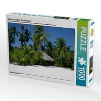 Produktbild: CALVENDO Puzzle H&uuml;tte an wei&szlig;em Traumstrand 1000 Teile Puzzle quer | 1000 Teile Lege-Gr&ouml;&szlig;e 64 &times; 48 cm Foto-Puzzle f&uuml;r gl&uuml;ckliche Stunden