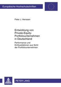 Produktbild: Entwicklung von Private-Equity-Portfoliounternehmen in Deutschland