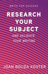 Produktbild: Research Your Subject (Write for Success, #3)
