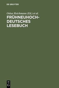 Produktbild: Fr&uuml;hneuhochdeutsches Lesebuch