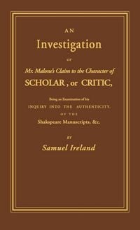 Produktbild: Investigation into Mr. Malone's Claim to Charter of Scholar