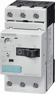 Produktbild: Siemens 3RV1011-1JA10 Leistungsschalter 1 St. 3 Schlie&szlig;er Einstellbereich (Strom): 7 - 10 A Schaltspannung (max.): 690 V/AC (B x H x T) 45 x 90 x 81
