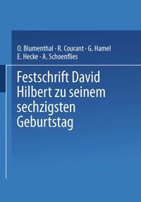 Produktbild: Festschrift David Hilbert zu Seinem Sechzigsten Geburtstag am 23. Januar 1922