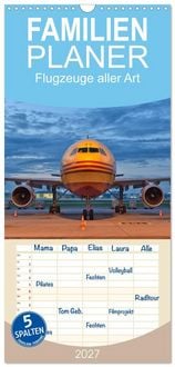 Produktbild: Familienplaner 2027 - Flugzeuge aller Art mit 5 Spalten (Wandkalender, 21 x 45 cm) CALVENDO