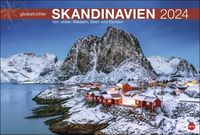 Skandinavien Globetrotter Kalender 2024. Stille Wasser, rote Holzhäuser - der Wandkalender XL zeigt Skandinavien in großartigen Fotos. Idyllische Au von |Heye