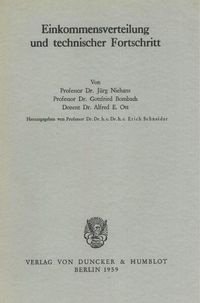 Produktbild: Einkommensverteilung und technischer Fortschritt.