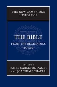 Produktbild: New Cambridge History of the Bible: Volume 1, From the Beginnings to 600