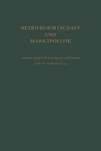 Produktbild: Betriebswirtschaft und Marktpolitik