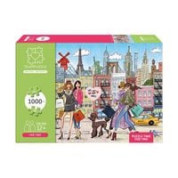 Produktbild: TEAMPUZZLE &ndash; Paris x New York &ndash; 1000 Teile &ndash; Erwachsenenpuzzle f&uuml;r zwei Personen