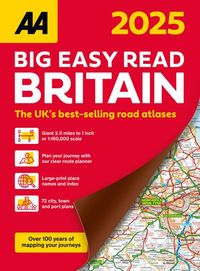 Produktbild: AA Big Easy Read Atlas Britain 2025 Spiral