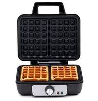 Produktbild: ALPINA Waffeleisen, 1000 Watt, Scharz-Silber