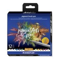 Produktbild STAEDTLER Schreib- und Zeichbedarf pigment brush Fasermaler Pinselspitze, Nature Colours, 12er Set